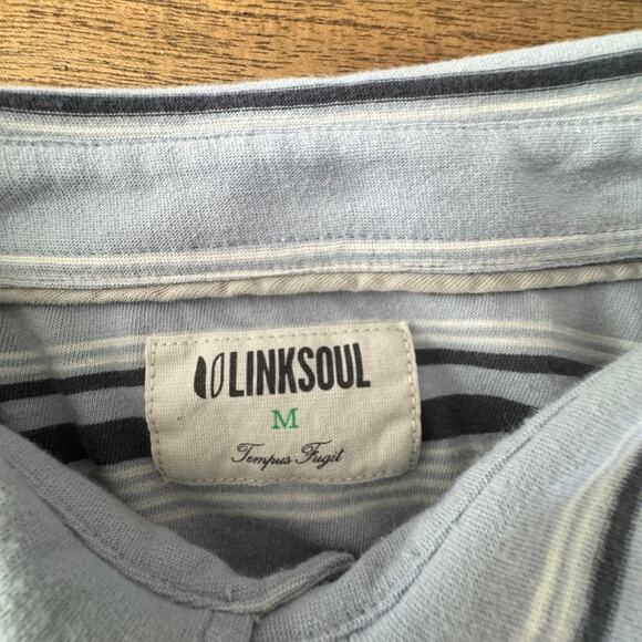 Linksoul Men's Striped Polo - Size M - Picture 2 of 7